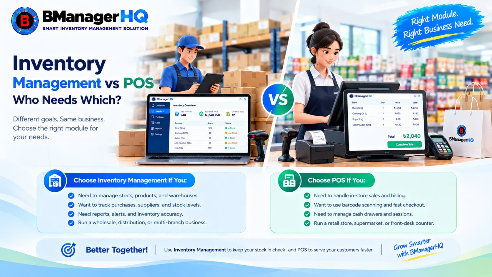 Inventory Management vs POS Software: Choose the Right Module