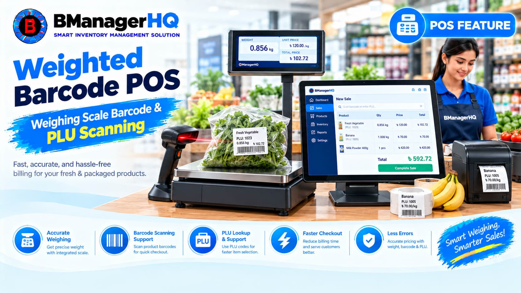 Weighted Barcode POS | Weighing Scale Barcode & PLU Scanning